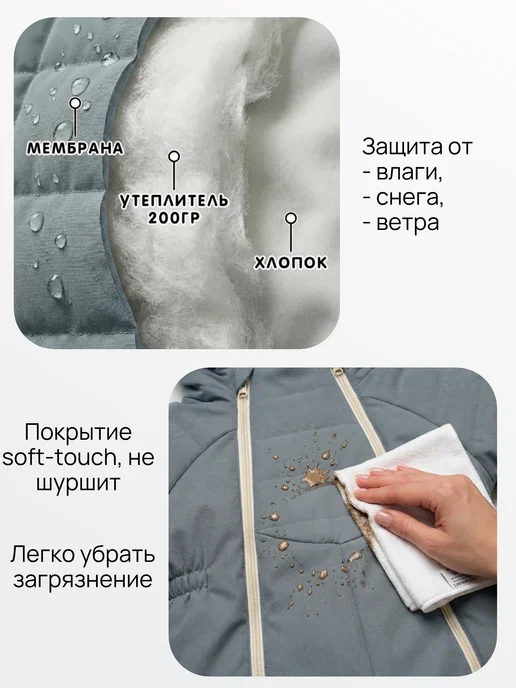 Сонный гномик Комбинезон демисезонный для новорожденных, голубой, фото 4