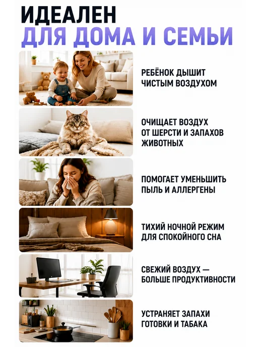 NOBICO Очиститель воздуха для дома от запаха, белый, фото 2
