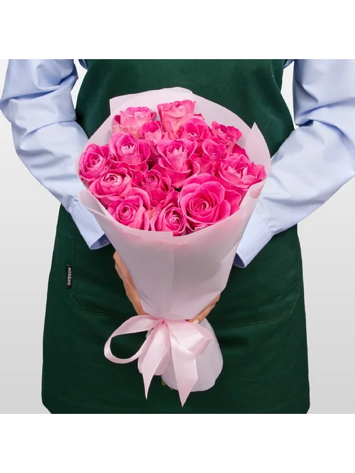 Studio Floristic Букет живых Роз Кения 15 шт «Сердце бьётся», 15 шт, фото 2