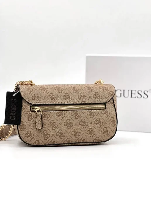 GUESS Сумка на плечо, коричневый, фото 6