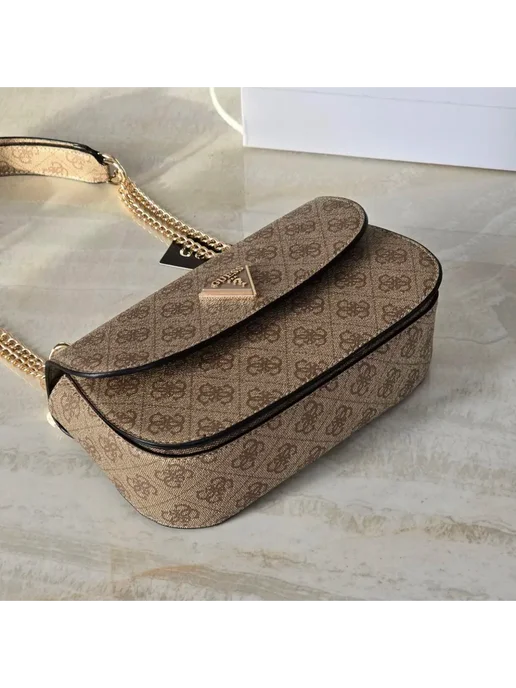 GUESS Сумка на плечо, коричневый, фото 8