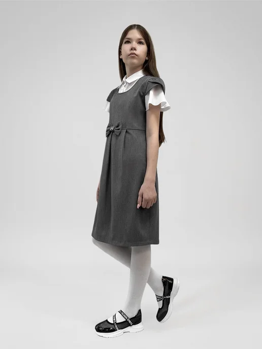 Badi Junior Сарафан школьный для подростка, серый, фото 2