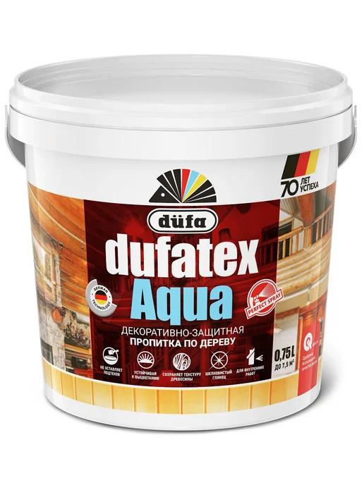 Нет бренда Пропитка для дерева водная цвета тик tex aqua 0.75 л, 0,75 л, фото 2