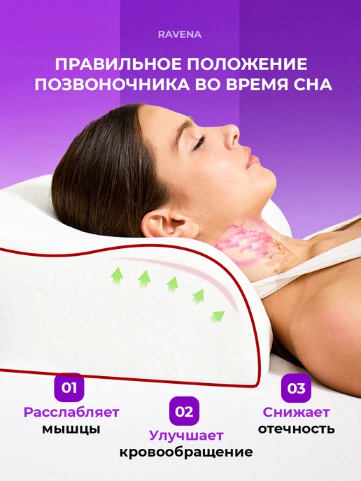 Ravena Подушка ортопедическая с эффектом памяти подарок, вариант, фото 2
