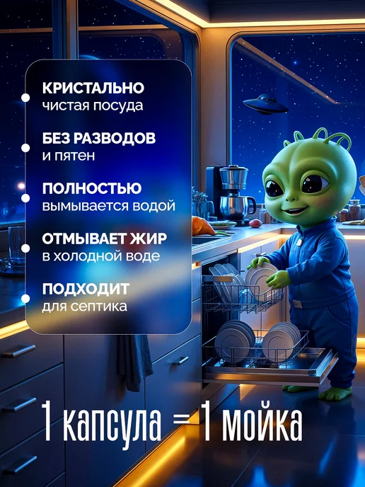 GULATAR Капсулы для посудомоечной машины GLT Platinum MAX 48, вариант, фото 4