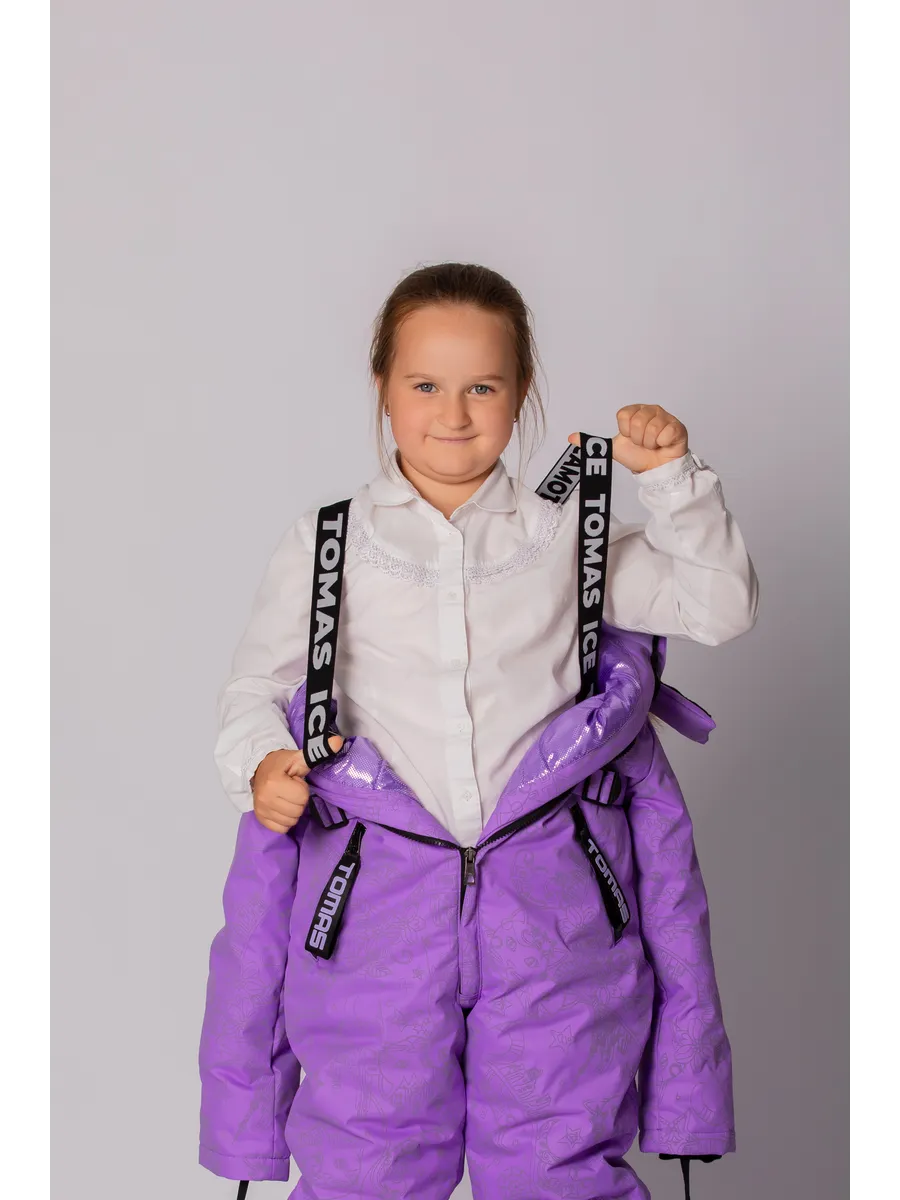 Зимний слитный комбинезон мембрана с натуральной опушкой