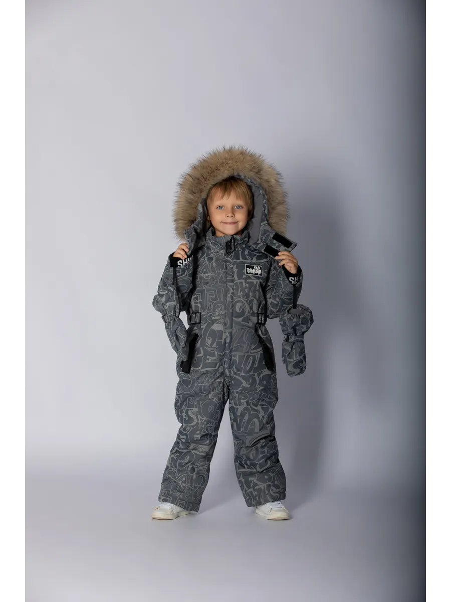 Зимний комбинезон мембранный с натуральной опушкой