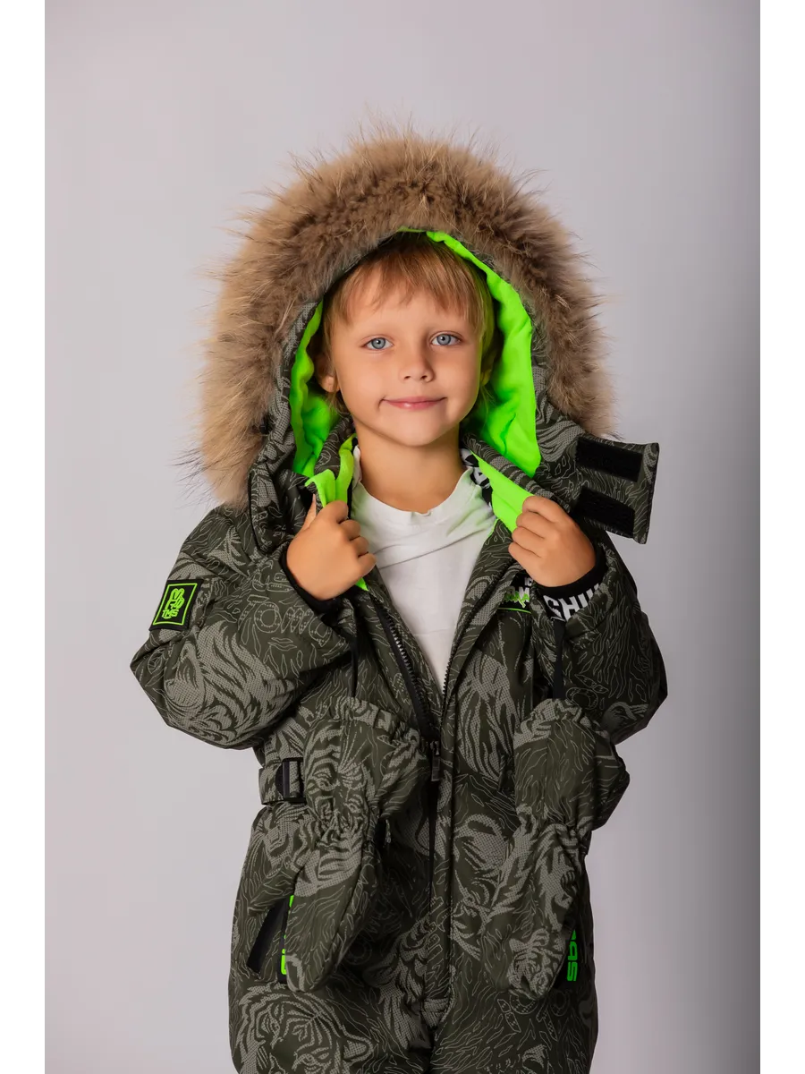 Зимний комбинезон мембрана с натуральной опушкой