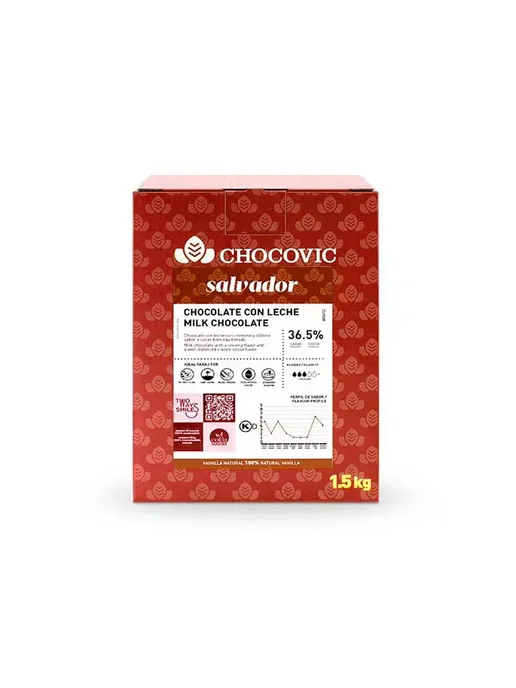 Chocovic Шоколад кондитерский молочный Salvador какао 36,5% 1,5кг, 1,5 кг, фото 2