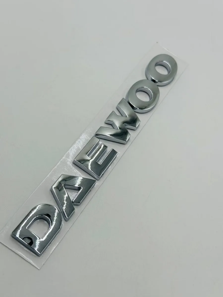 Надпись наклейка на багажник Daewoo Хром 16см