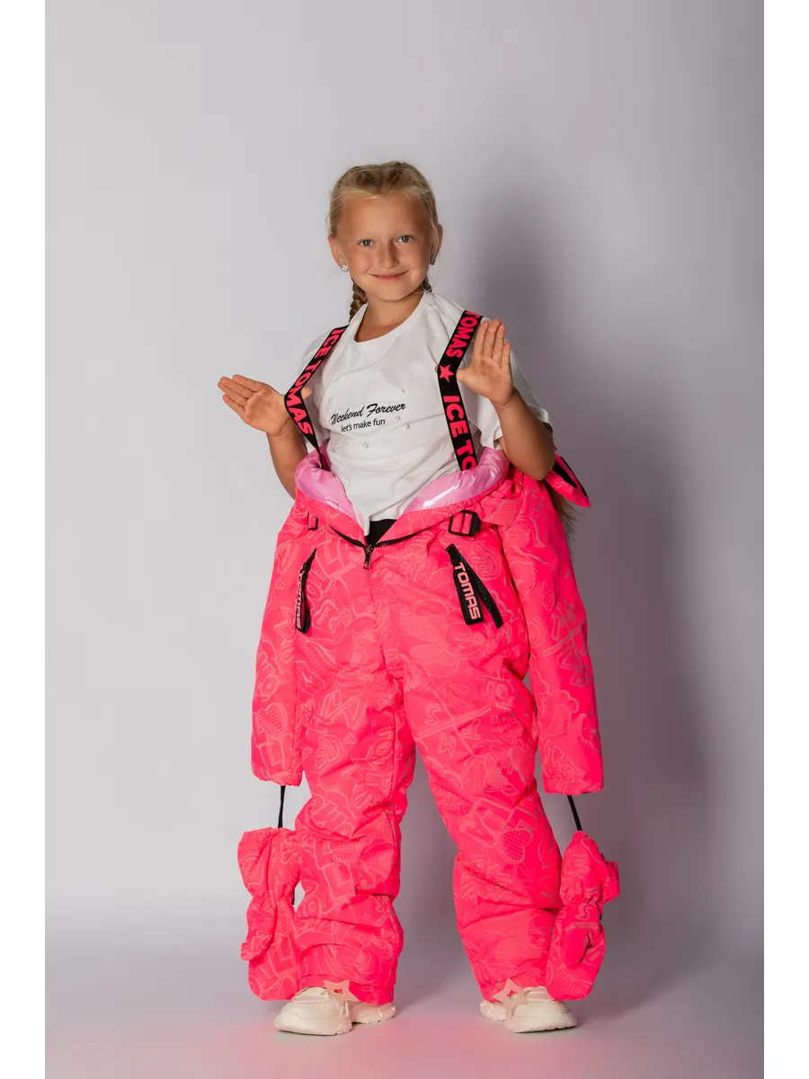 Зимний слитный комбинезон мембрана с натуральной опушкой