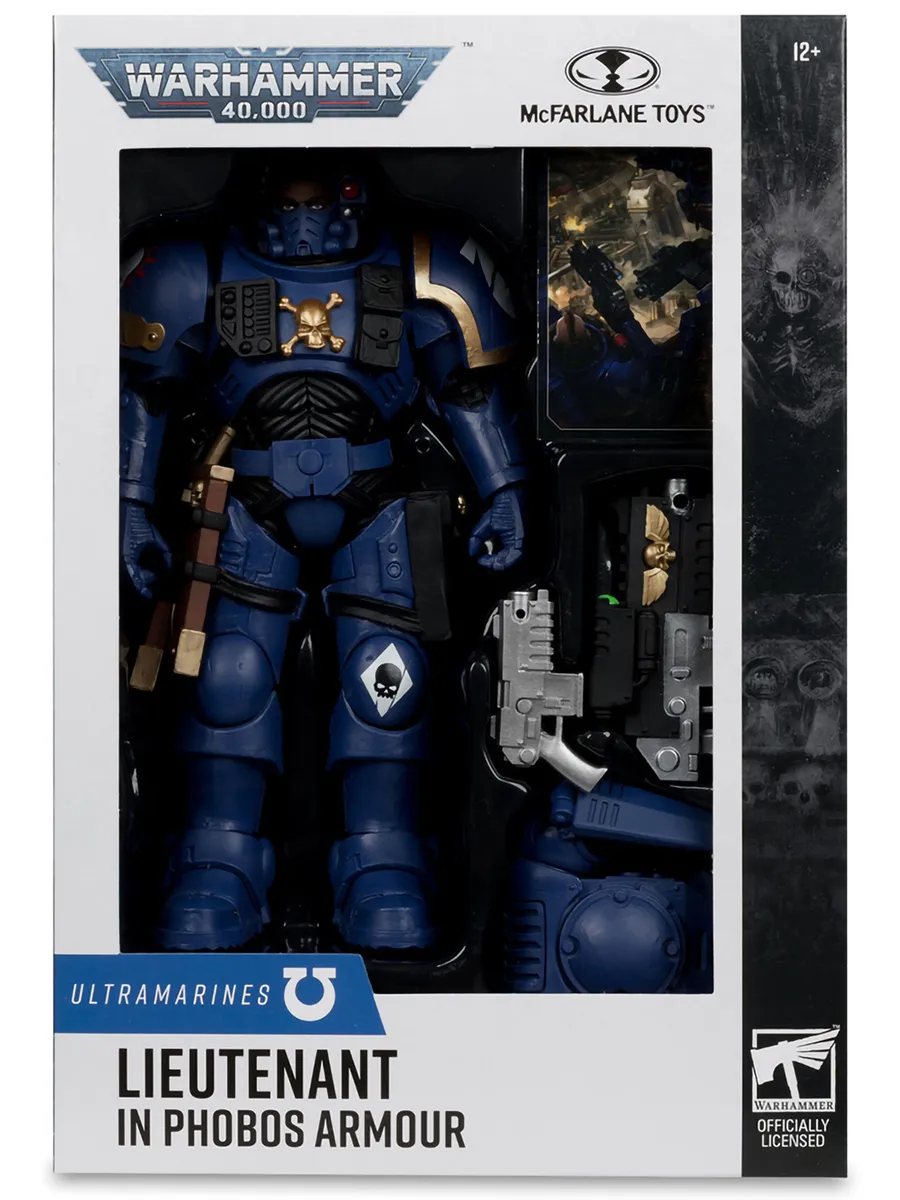 Фигурка Warhammer 40000 Lieutenant в броне Phobos 18см