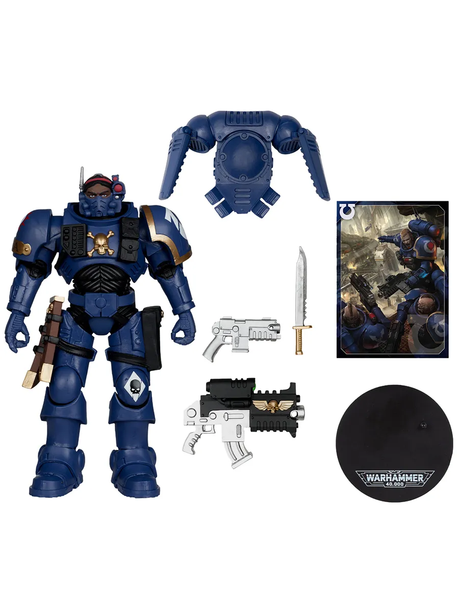 Фигурка Warhammer 40000 Lieutenant в броне Phobos 18см