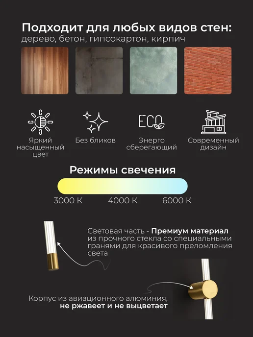 KPlight Светильник настенный бра светодиодный LED, вариант, фото 3