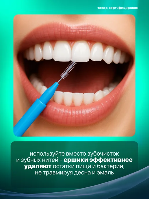 Shop Easy Межзубные ершики для зубов и брекетов 0,4мм, вариант, фото 7