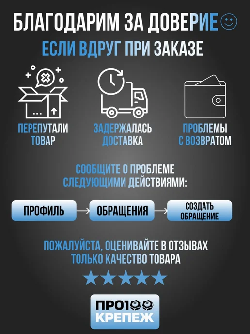 ПРО100КРЕПЕЖ Болты колесные м12х1.25 20 шт, 20 шт, фото 3