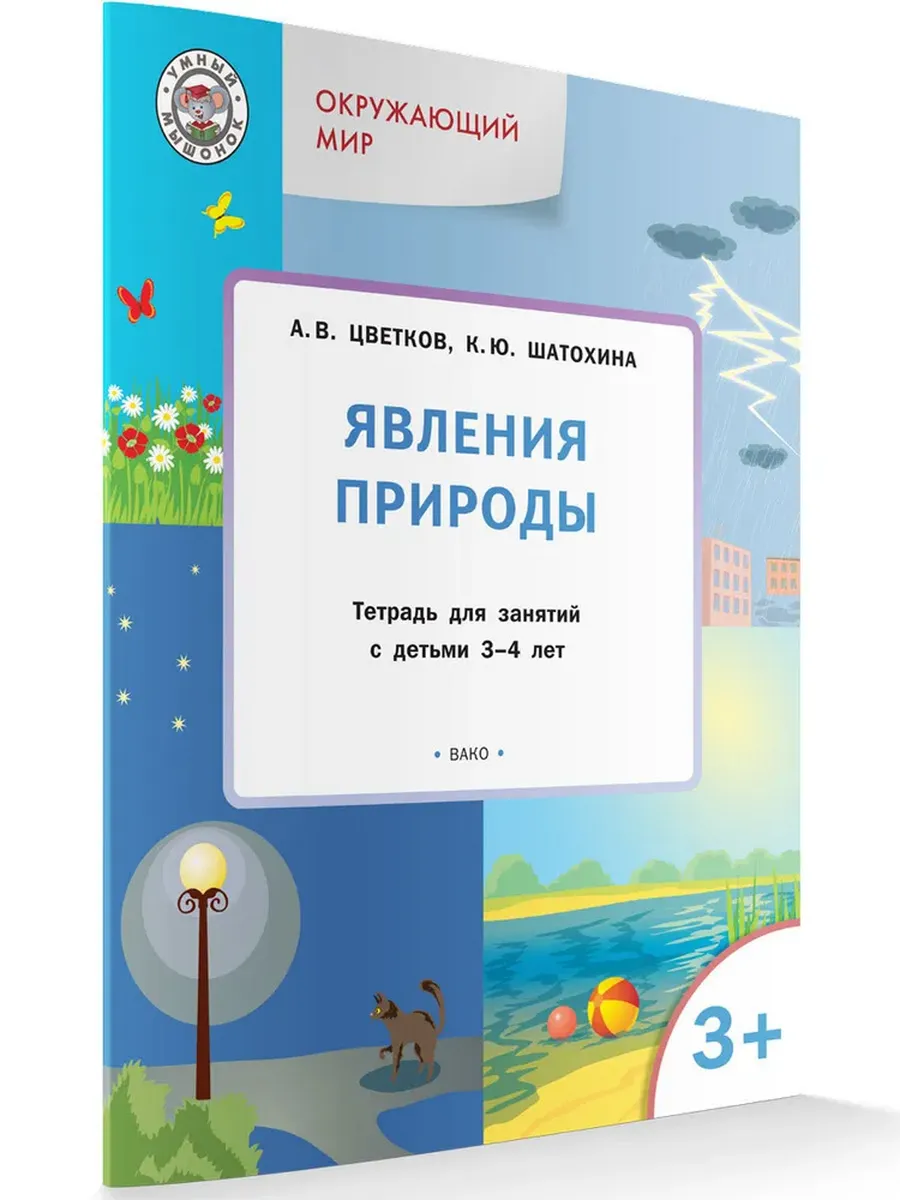 Окружающий мир. Явления природы. Тетрадь д зан с детьми 3-4л