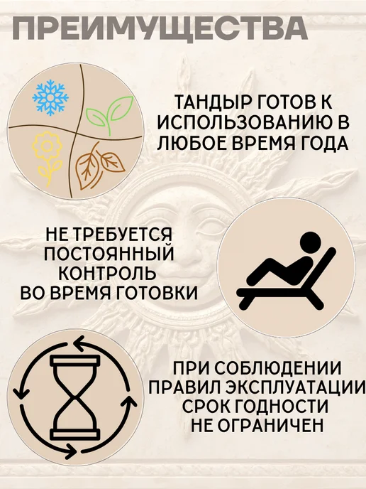 Гончар Кубани Тандыр глиняный для дачи Ярило полный комплект, вариант, фото 6