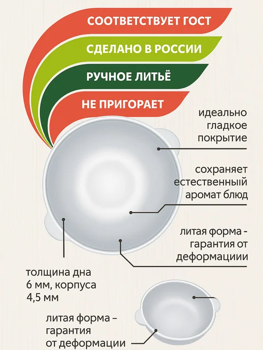 Гурвинчик Алюминиевый походный казан 12л с крышкой для плова, 12 л, фото 2
