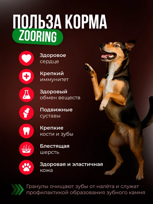 Сухой корм ZooRing Dog Рацион для собак, взрослые, говядина, мясо, 20 кг, фото 5