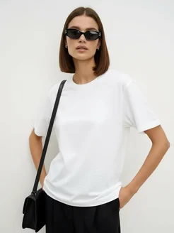 Футболка белая базовая однотонная