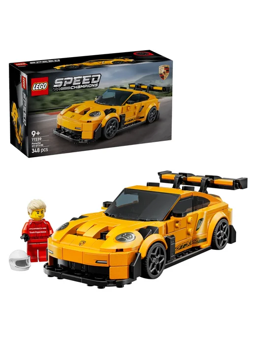 LEGO Speed Champions 77239 Спорткар Porsche 911 GT3 RS, черный, фото 3