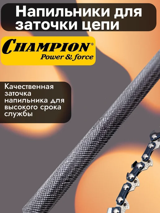 CHAMPION Набор для заточки пильной цепи 3 8" 4 мм 6 предметов, 2 шт, фото 2