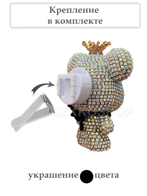 GROSKOSHOP украшение в автомобиль на дефлектор ароматизатор, черный, фото 3