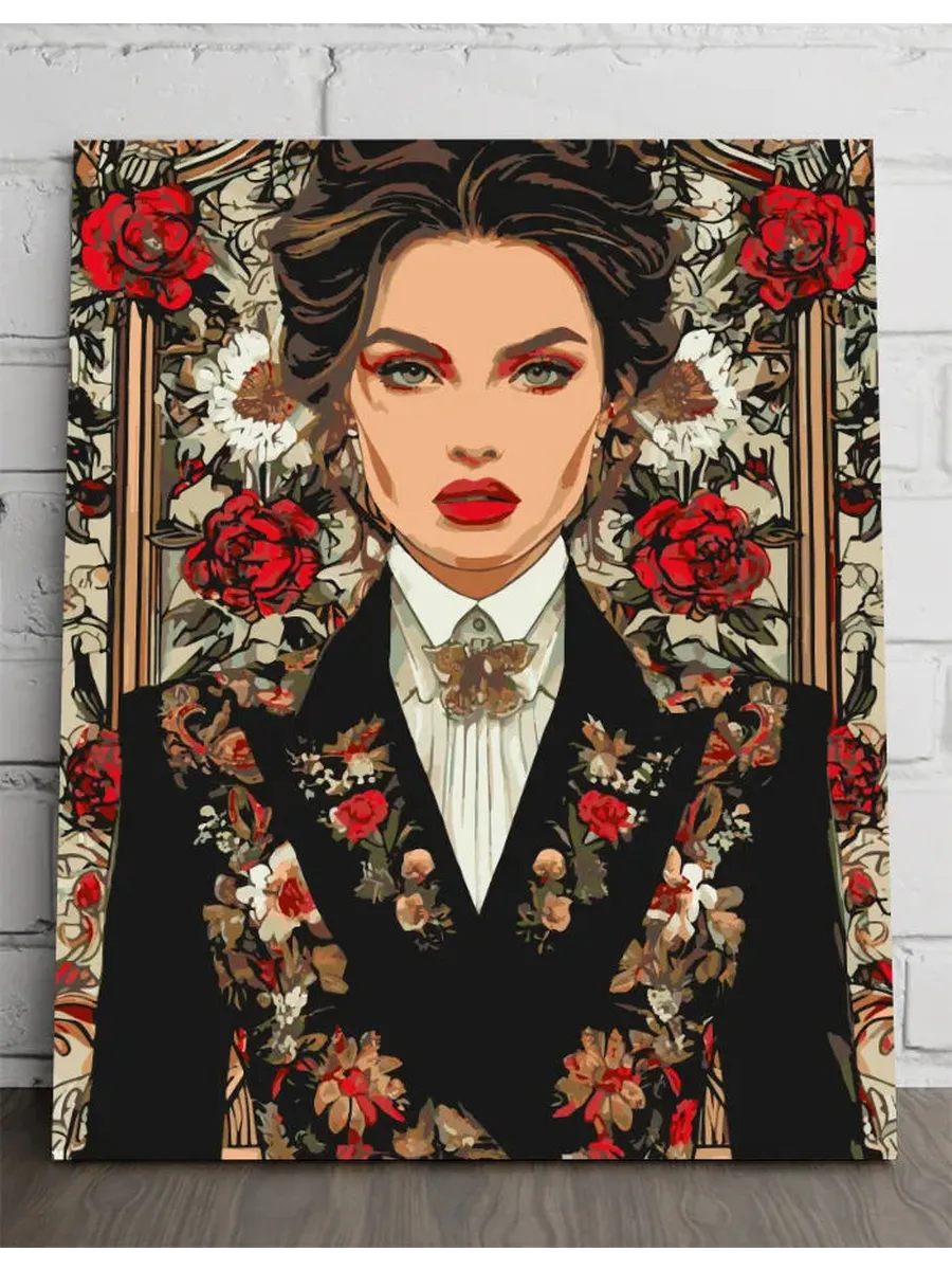 Картина по номерам - Элегантная женщина от Gucci — 40×50 см