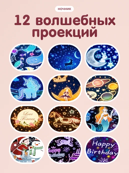 Gremlin Ночник проектор колонка 3 в 1 подарок девочке, розовый, фото 3