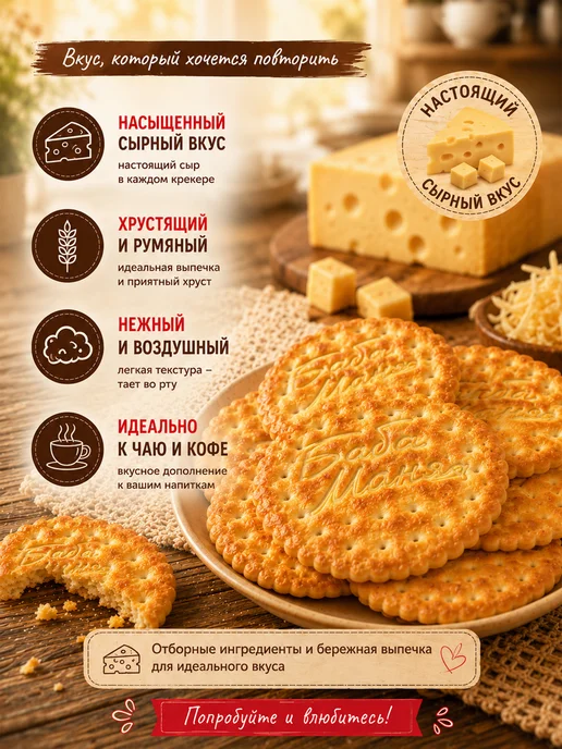 Сладкая слобода Крекер Баба Маня Сырный 310 гр, 2 шт, 310 г, фото 2