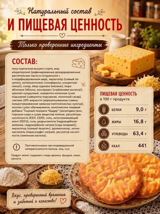 Сладкая слобода Крекер Баба Маня Сырный 310 гр, 2 шт, 310 г, фото 5