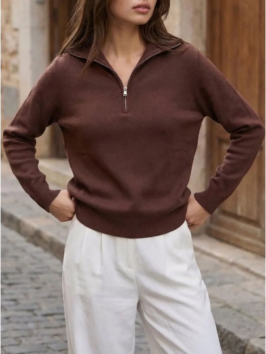Кофта полузамок с горлом на молнии