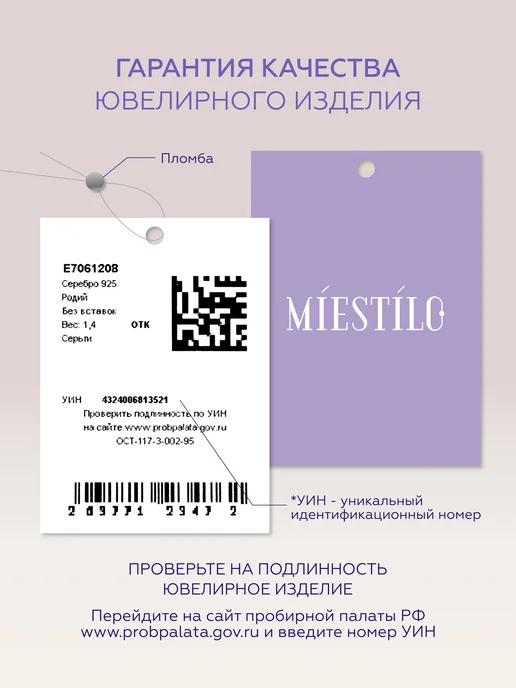 Miestilo Пирсинг в ухо хеликс серебро 925, серебристый, фото 7