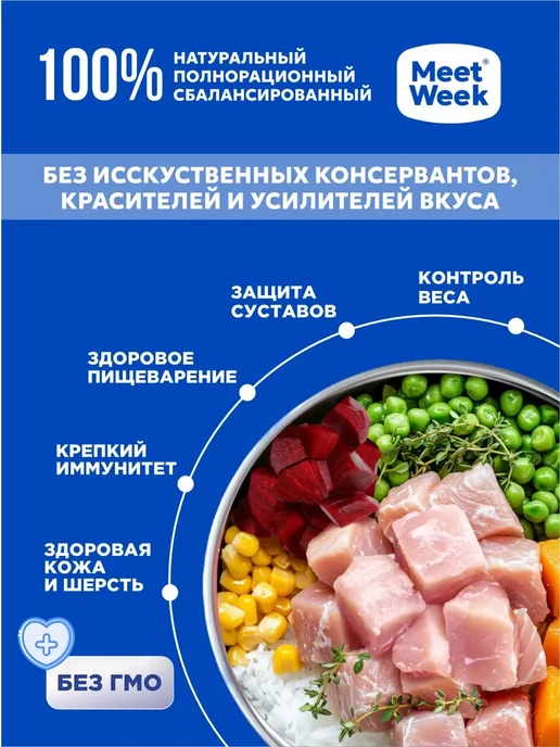 Сухой корм MeetWeek для собак, мелкие, индейка, 1,5 кг, фото 2
