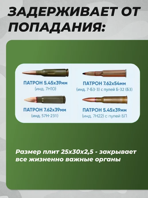 Yakeda Комплект БОЛЬШИХ плит для бронежилета Бронеплиты БР 2 шт, 2 шт, фото 2