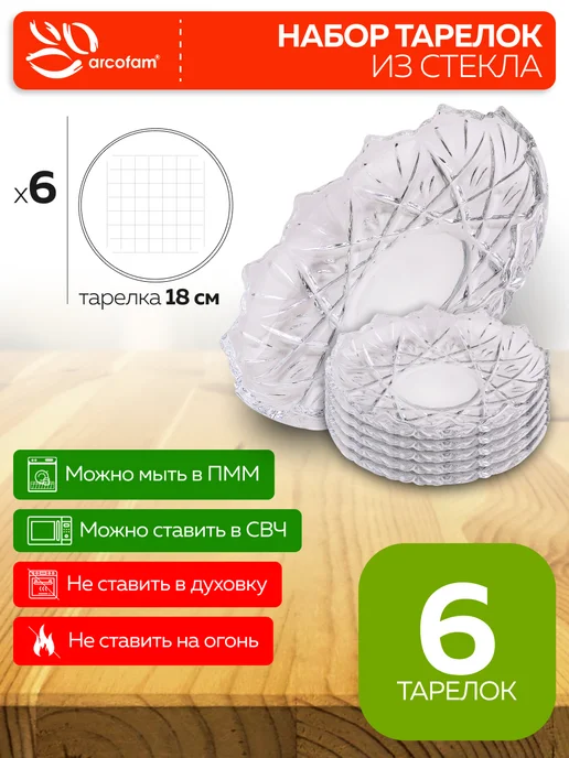 Набор стеклянных тарелок - фото 2