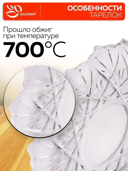 Набор стеклянных тарелок - фото 4