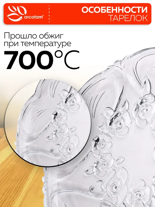 Набор стеклянных тарелок - фото 4