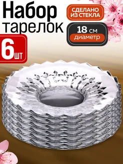 Набор стеклянных тарелок