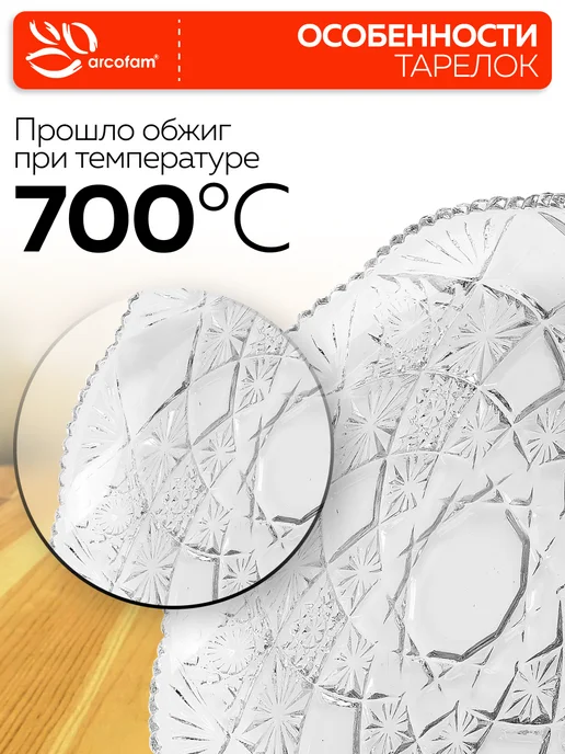 Набор стеклянных тарелок - фото 4