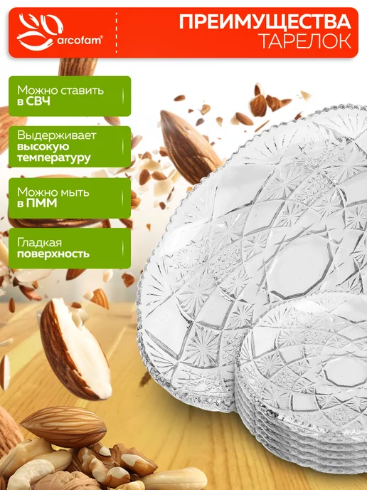 Набор стеклянных тарелок - фото 6