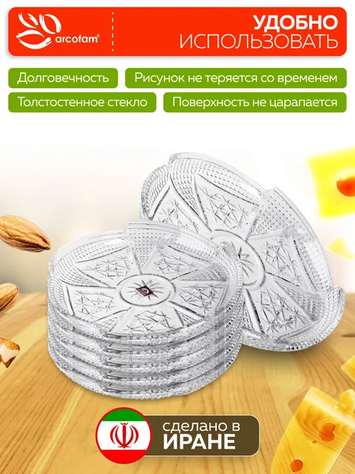 Набор стеклянных тарелок - фото 3