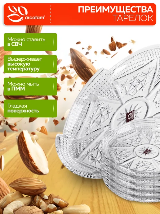 Набор стеклянных тарелок - фото 6