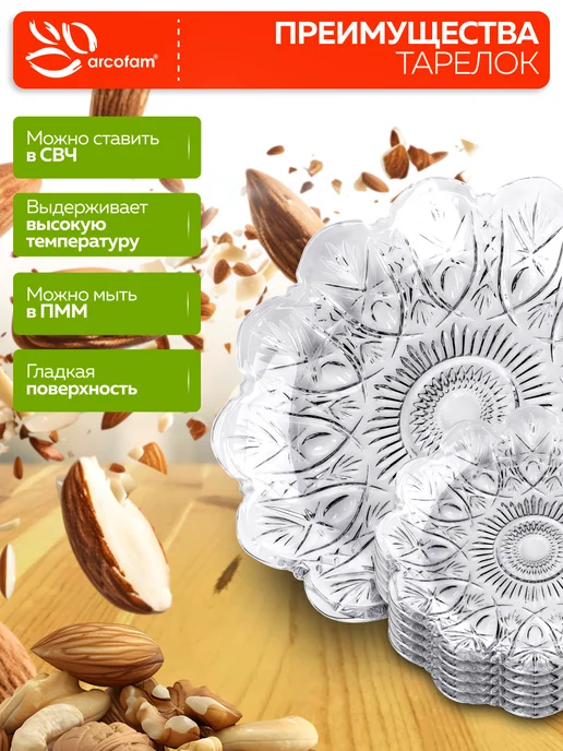 Набор стеклянных тарелок - фото 6