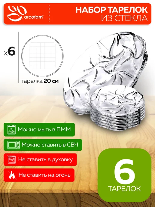 Набор стеклянных тарелок - фото 2