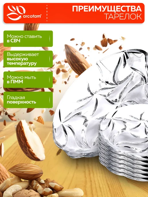 Набор стеклянных тарелок - фото 6