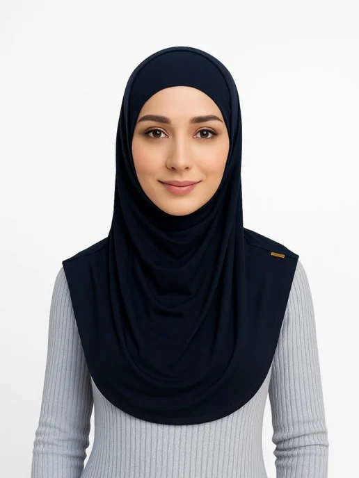 Muslim-Fashion Хиджаб готовый мусульманский, синий, фото 3