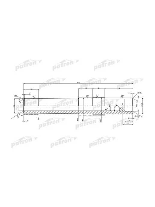 PATRON Вал торсиона PEUGEOT 306, CITROEN ZX, ELYSEE XSARA, LIFAN BR, вариант
