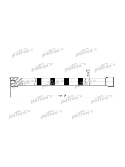 PATRON Торсион прав RENAULT KANGOO L565мм, 30-31 зуб. PTB1002, прав PTB1002
